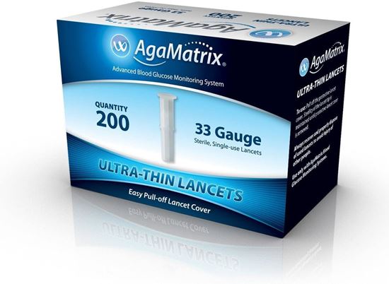 Picture of AgaMatrix Ultrathin Lancets 33G 200 Pack