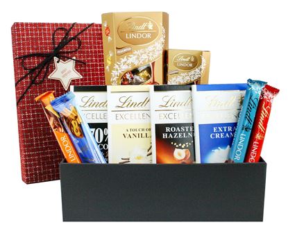 Picture of Chocolate Hamper Gift Velvet Gift Box Present for All Occassions - Favourite Lindt Treats Set 4
