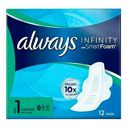 Picture of Always Infinity Normal Sanitary Towels with Wings 12 per pack