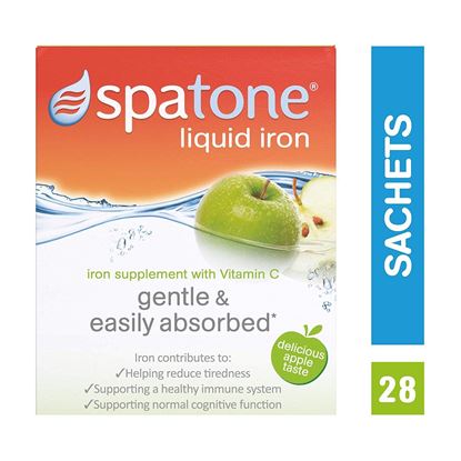 Picture of Nelsons Spatone Apple Flavour Natural Iron Supplement with added Vitamin C (28 Sachets)