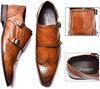 Picture of Men's Oxford Shoes Double Monk Strap Brown-01