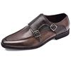 Picture of Men's Oxford Shoes Double Monk Strap Brown-02