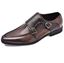 Picture of Men's Oxford Shoes Double Monk Strap Brown-02