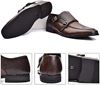 Picture of Men's Oxford Shoes Double Monk Strap Brown-02