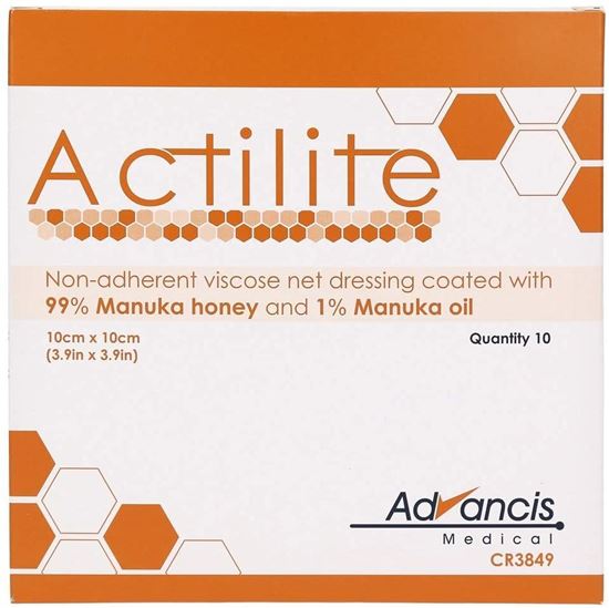 Picture of ACTILITE 10X10CM DRSG CR3849 (HONEY IMPREGNATED TULLE)